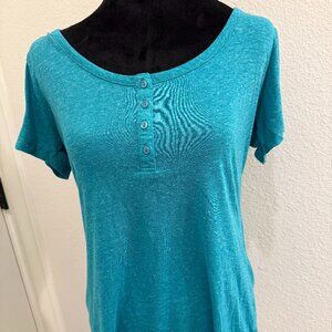 Oakley Shirt Women's Medium Blue Top